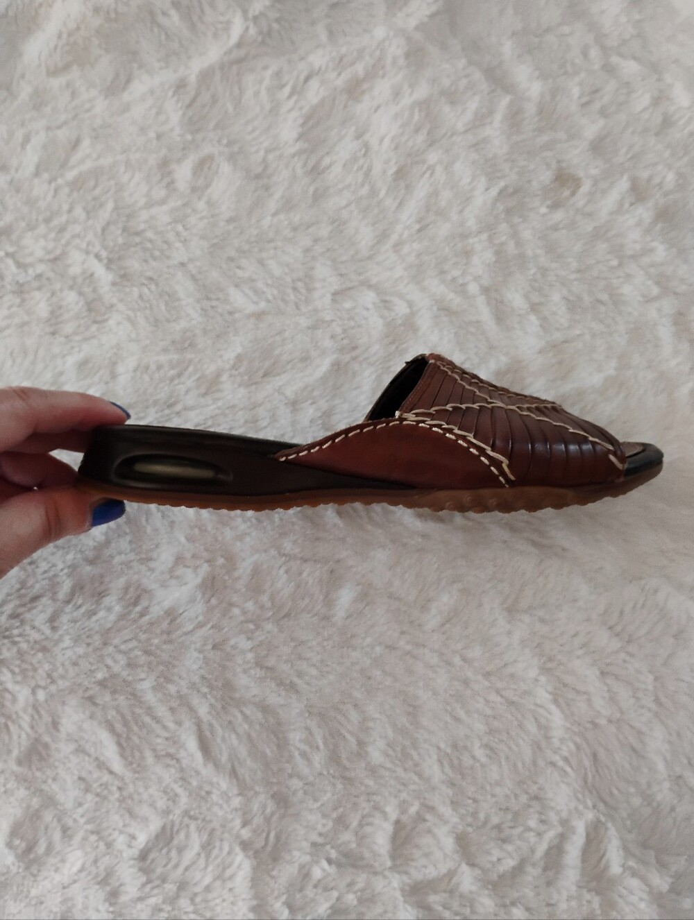 Cole Haan Brown Nike Air Slide Sandals - Picture 3 of 6